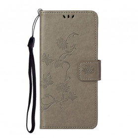 Samsung Galaxy A32 4G fodral Fjärilar och blommor med rem