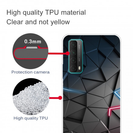 Täck Huawei P smart 2021 Flexibel Geometri färgad