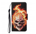 Samsung Galaxy A12 SkalFire Death's Head med band