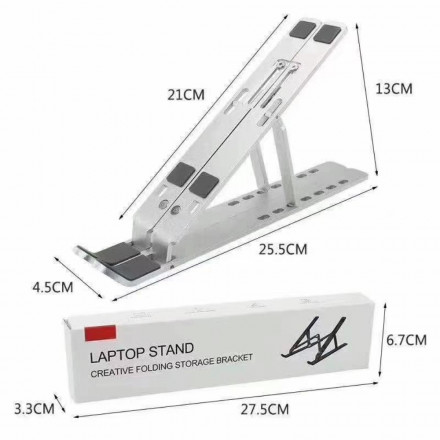 Ergonomiskt datorstativ i aluminium