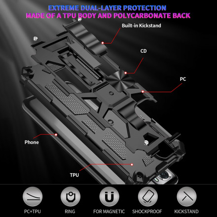 Xiaomi Redmi Note 10 / Note 10s löstagbart fodral med avtagbart stativ