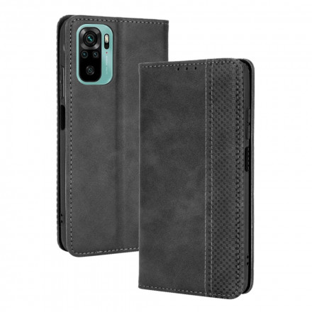 Flip Cover Xiaomi Redmi Note 10 / Note 10s Vintage Läder Effekt Styling