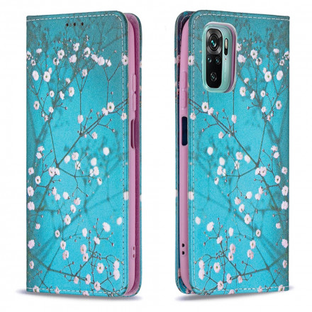 Flip Cover Xiaomi Redmi Note 10 / Note 10s Blommiga grenar