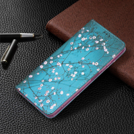 Flip Cover Xiaomi Redmi Note 10 / Note 10s Blommiga grenar