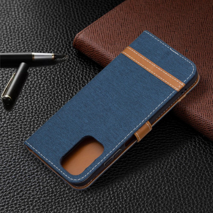 Xiaomi Redmi Note 10 / Note 10s tyg och läder effekt Rem Case