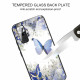 Xiaomi Redmi Note 10 Pro fodral med härdat glas Butterfly Design