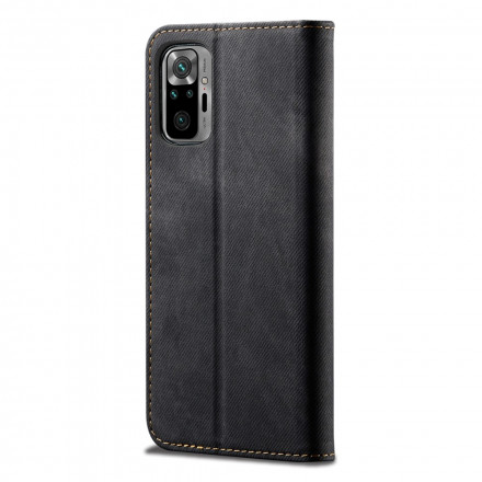 Flip Cover Xiaomi Redmi Note 10 Pro Jeans Fabric