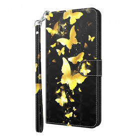 Xiaomi Mi 10T Lite 5G / Redmi Note 9 Pro 5G fodral gul fjärilar