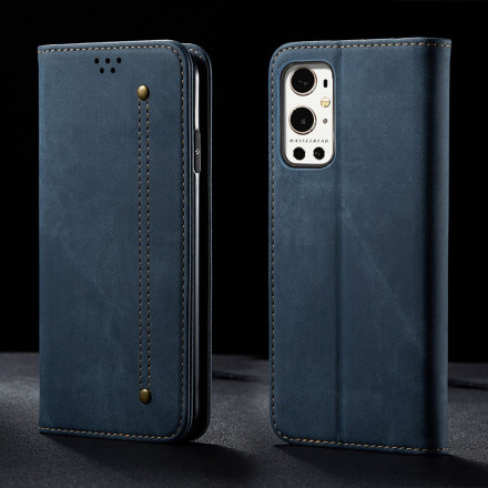 Flip Cover OnePlus 9 Pro Läderette Jeans Texture