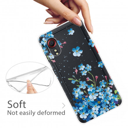 Samsung Galaxy XCover 5 blå blommor fodral