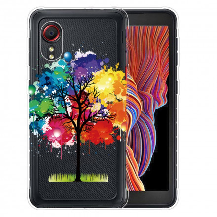 Samsung Galaxy XCover 5 Clear Watercolour Tree Case