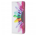 Flip Cover Huawei P50 Pro vattenfärg blomma