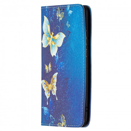 Flip Cover Huawei P50 Pro Färgade fjärilar