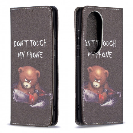 Flip Cover Huawei P50 Pro Farlig björn