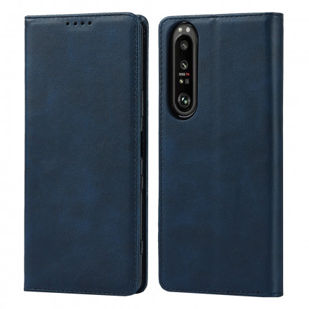 Flip Cover Sony Xperia 1 III äkta läder Classic