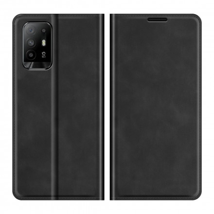 Flip Cover Oppo A94 5G mjuk läder effekt