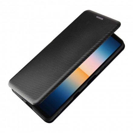 Flip Cover Sony Xperia 10 III Silikon Carbon Coloured