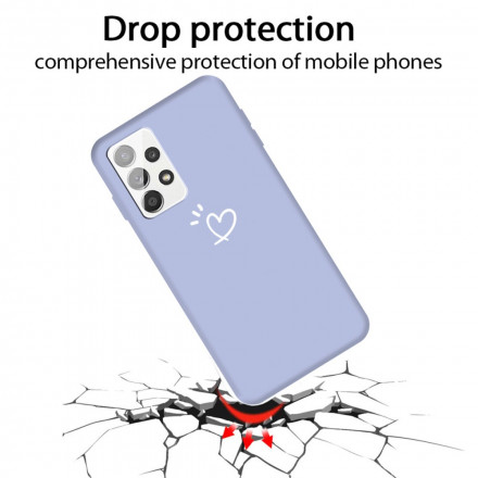 Samsung Galaxy A32 4G silikonfodral med hjärta som slår