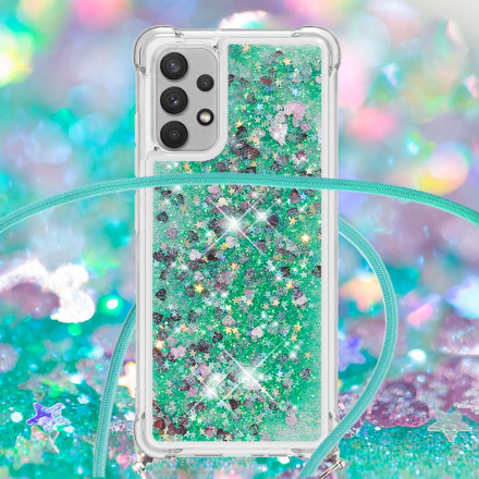 Samsung Galaxy A32 4G Glitter Skalmed nyckelband