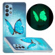 Samsung Galaxy A32 4G Butterfly SkalBlå Fluorescent