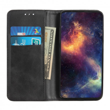 Flip Cover Samsung Galaxy A22 4G äkta delat läder