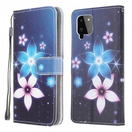 Fodral Samsung Galaxy A22 4G Lunar Flowers med band