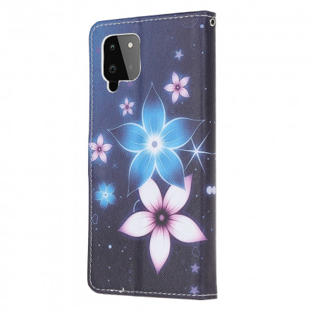 Fodral Samsung Galaxy A22 4G Lunar Flowers med band