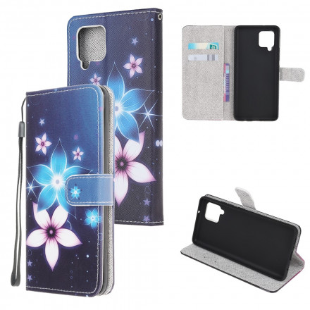 Fodral Samsung Galaxy A22 4G Lunar Flowers med band