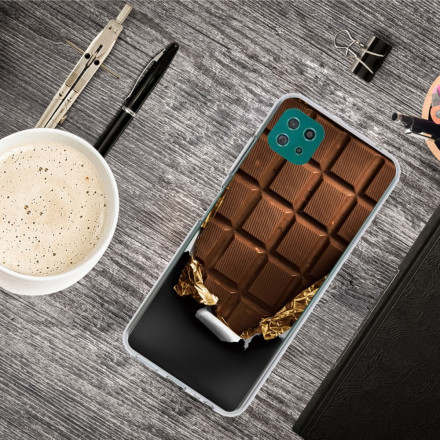 Samsung Galaxy A22 5G Flexibelt fodral Choklad