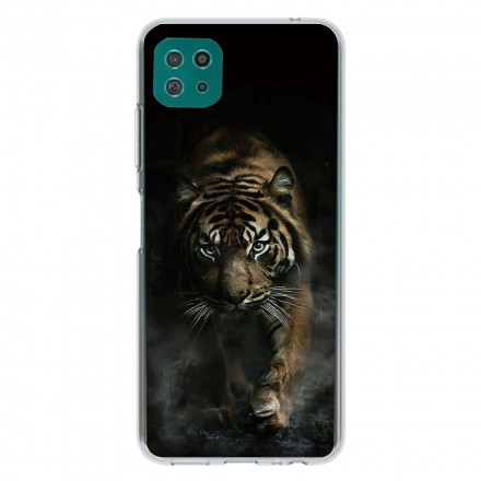 Samsung Galaxy A22 5G Flexibelt Tiger-fodral
