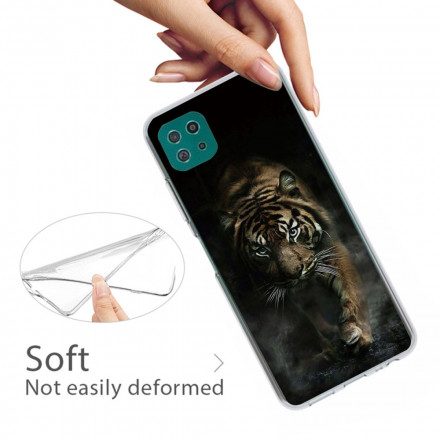 Samsung Galaxy A22 5G Flexibelt Tiger-fodral