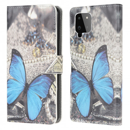 Samsung Galaxy A22 4G Butterfly fodral Prestige Blue