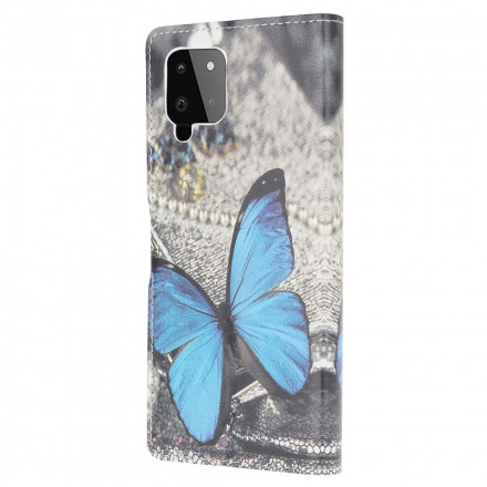 Samsung Galaxy A22 4G Butterfly fodral Prestige Blue