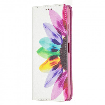 Flip Cover Samsung Galaxy A22 5G vattenfärg blomma