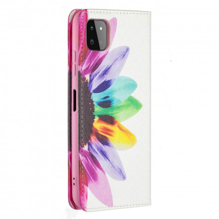 Flip Cover Samsung Galaxy A22 5G vattenfärg blomma