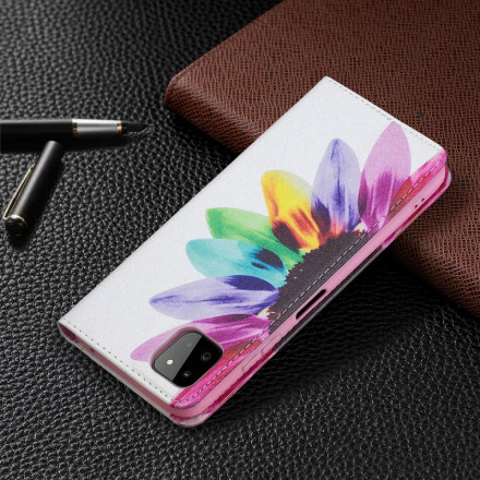 Flip Cover Samsung Galaxy A22 5G Watercolour Flower