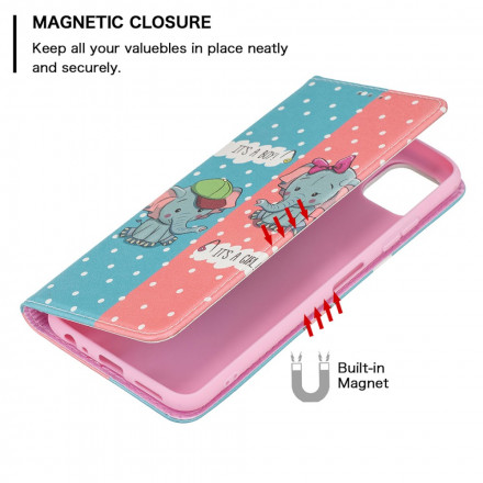 Flip Cover Samsung Galaxy A22 5G Baby Elefanter