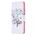 Samsung Galaxy A22 5G fodral med blommigt träd