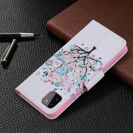 Samsung Galaxy A22 5G fodral med blommigt träd