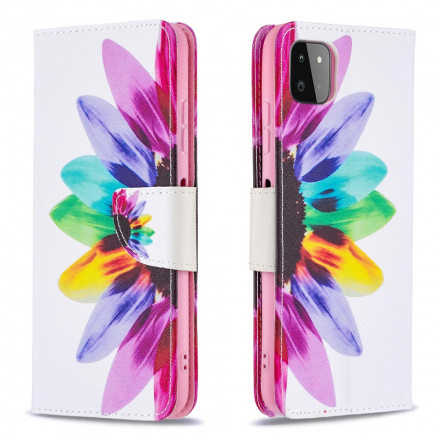 Housse Samsung Galaxy A22 5G Fleur Aquarelle