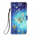 Samsung Galaxy A22 5G Guld Butterfly Rem Case