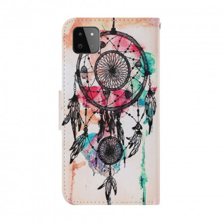 Samsung Galaxy A22 5G Väska med vattenfärg Dreamcatcher Case