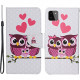 Samsung Galaxy A22 5G Owl Family fodral med band