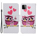 Samsung Galaxy A22 5G Owl Family fodral med band