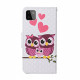 Samsung Galaxy A22 5G Owl Family fodral med band