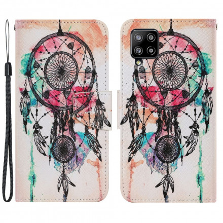 Samsung Galaxy A22 4G fodral för vattenfärg Dreamcatcher