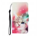 Samsung Galaxy A22 4G Cutie Cat fodral med band