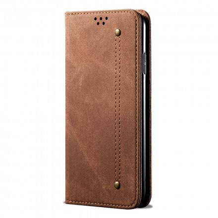 Flip Cover Vivo V21 5G Läderskinn Jeans textur