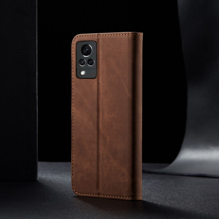 Flip Cover Vivo V21 5G Läderskinn Jeans textur