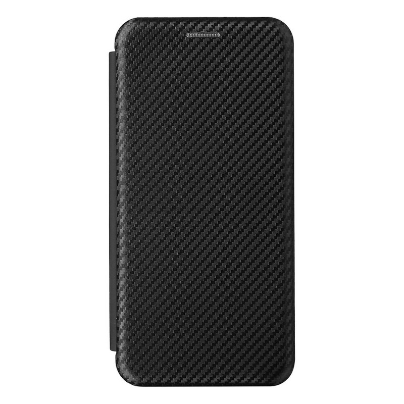 Azus Zenfone 8 Carbon Fiber Flip Cover med ringstöd